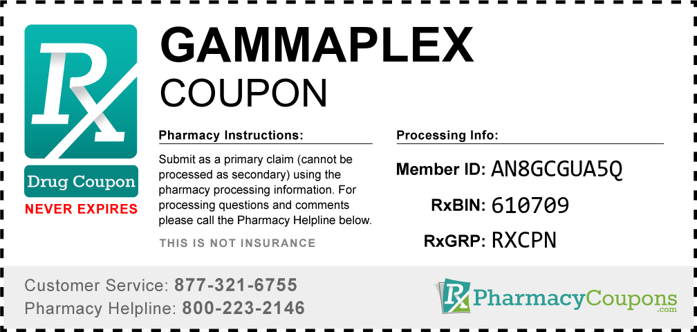 Gammaplex Prescription Drug Coupon with Pharmacy Savings