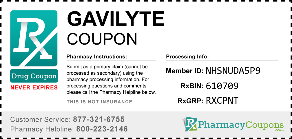 Gavilyte Prescription Drug Coupon with Pharmacy Savings