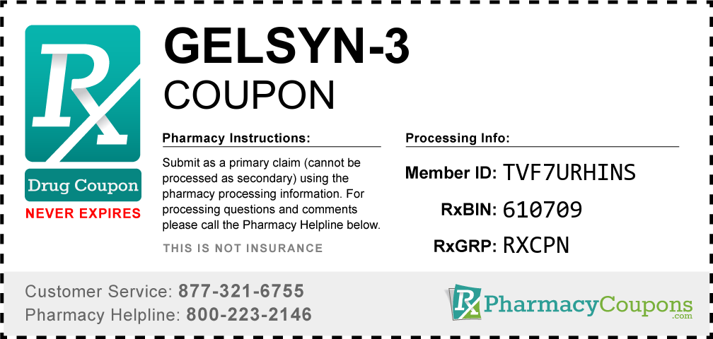Gelsyn-3 Prescription Drug Coupon with Pharmacy Savings