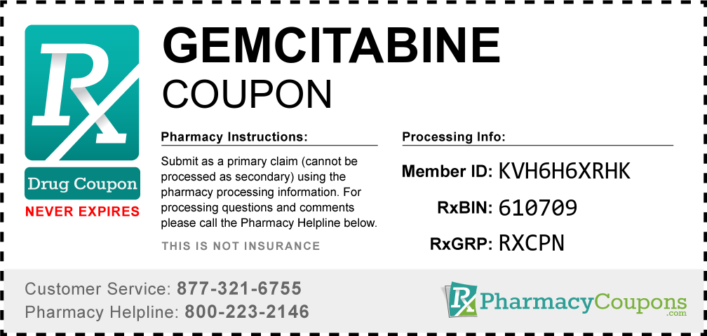 Gemcitabine Prescription Drug Coupon with Pharmacy Savings