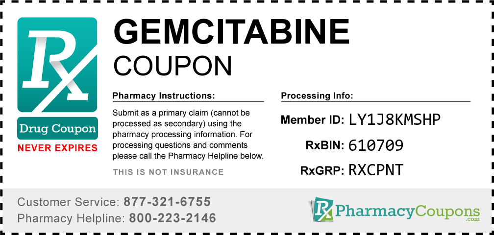 Gemcitabine Prescription Drug Coupon with Pharmacy Savings