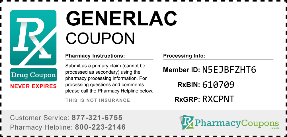 Generlac Prescription Drug Coupon with Pharmacy Savings