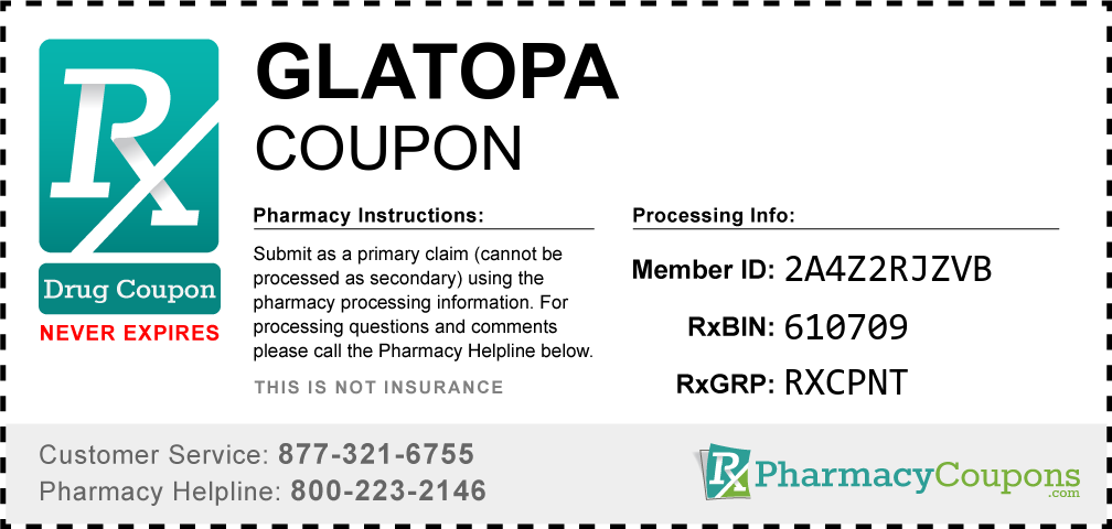Glatopa Prescription Drug Coupon with Pharmacy Savings
