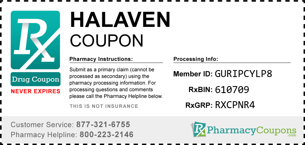 Halaven Prescription Drug Coupon with Pharmacy Savings