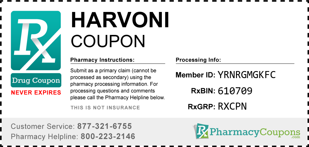 Harvoni Prescription Drug Coupon with Pharmacy Savings
