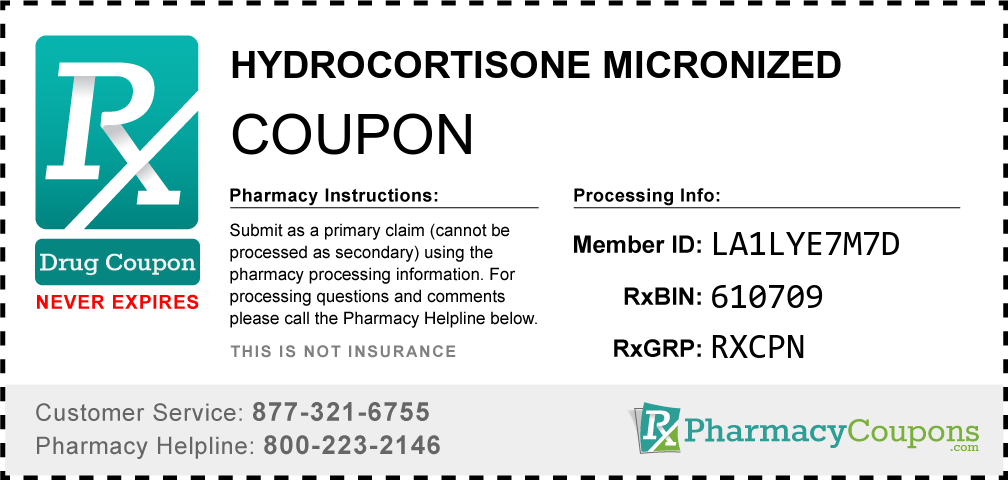 Hydrocortisone micronized Prescription Drug Coupon with Pharmacy Savings