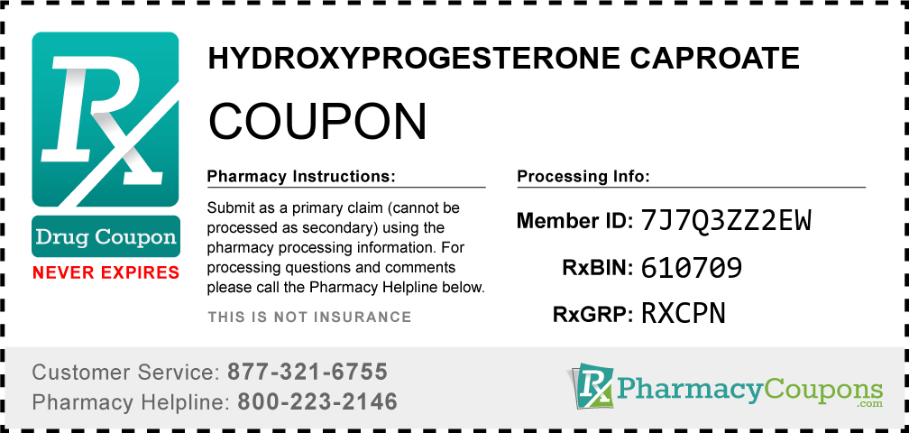 Hydroxyprogesterone caproate Prescription Drug Coupon with Pharmacy Savings