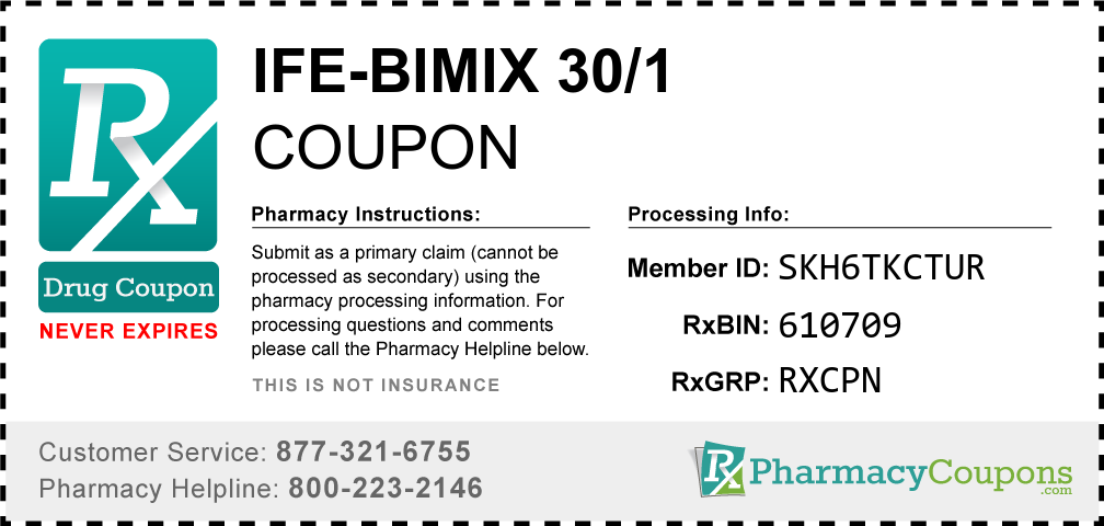 Ife-bimix 30/1 Prescription Drug Coupon with Pharmacy Savings