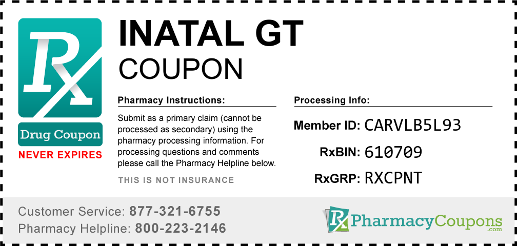 Inatal gt Prescription Drug Coupon with Pharmacy Savings