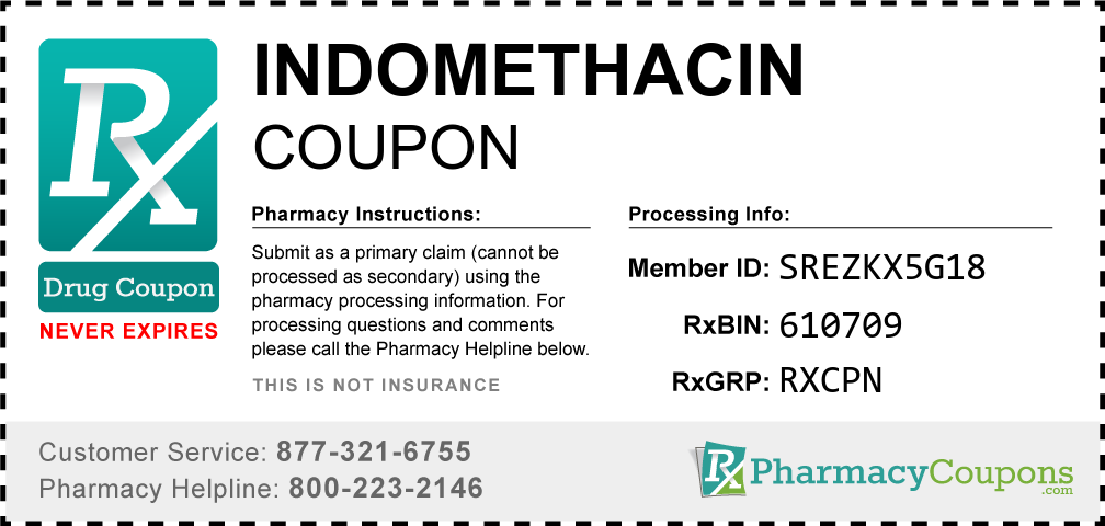 Indomethacin Prescription Drug Coupon with Pharmacy Savings