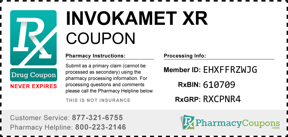 Invokamet xr Prescription Drug Coupon with Pharmacy Savings
