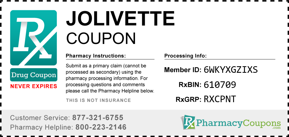 Jolivette Prescription Drug Coupon with Pharmacy Savings