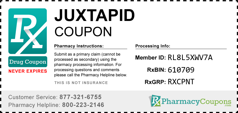 Juxtapid Prescription Drug Coupon with Pharmacy Savings