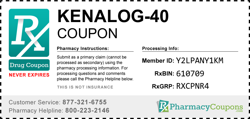 Kenalog-40 Prescription Drug Coupon with Pharmacy Savings