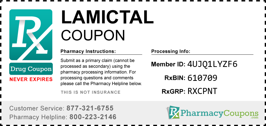 Lamictal Prescription Drug Coupon with Pharmacy Savings