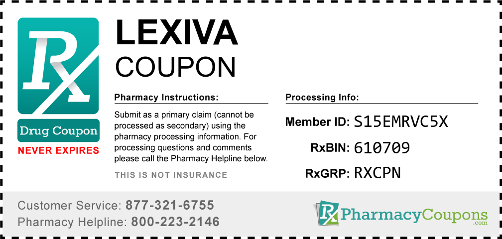 Lexiva Prescription Drug Coupon with Pharmacy Savings