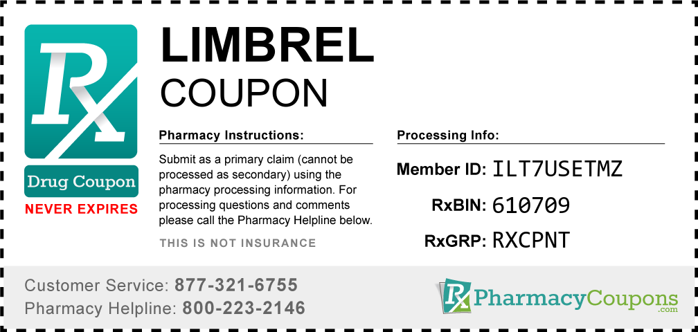 Limbrel Prescription Drug Coupon with Pharmacy Savings