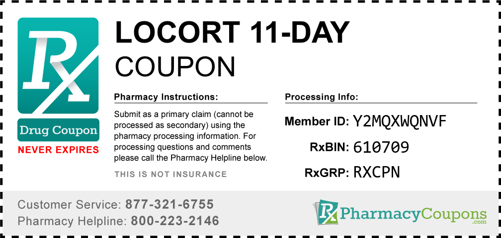 Locort 11-day Prescription Drug Coupon with Pharmacy Savings