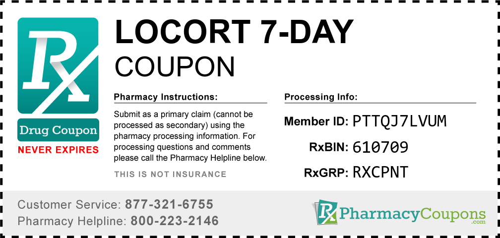 Locort 7-day Prescription Drug Coupon with Pharmacy Savings