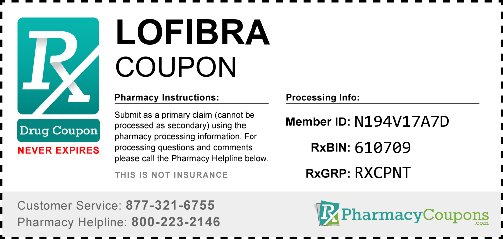 Lofibra Prescription Drug Coupon with Pharmacy Savings