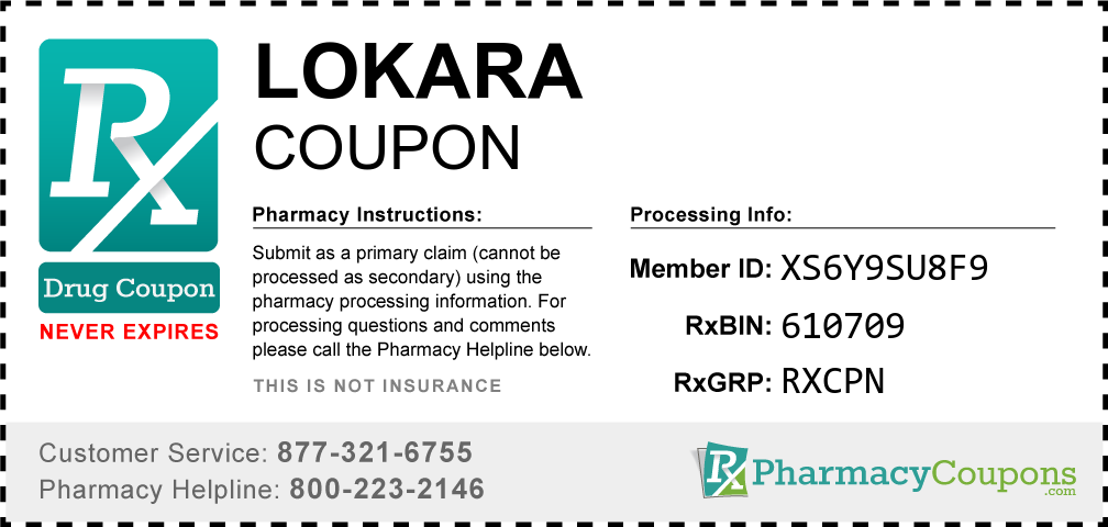Lokara Prescription Drug Coupon with Pharmacy Savings