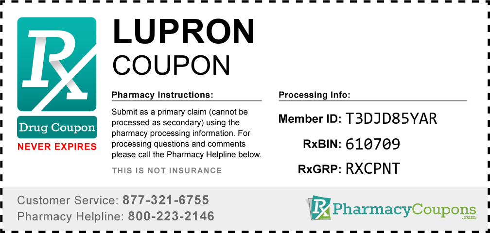 Lupron Prescription Drug Coupon with Pharmacy Savings