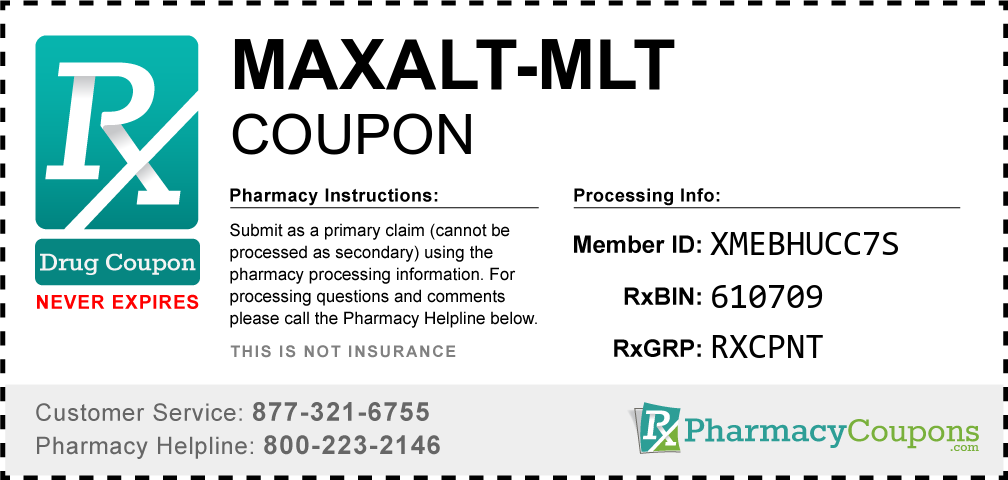 Maxalt-mlt Prescription Drug Coupon with Pharmacy Savings