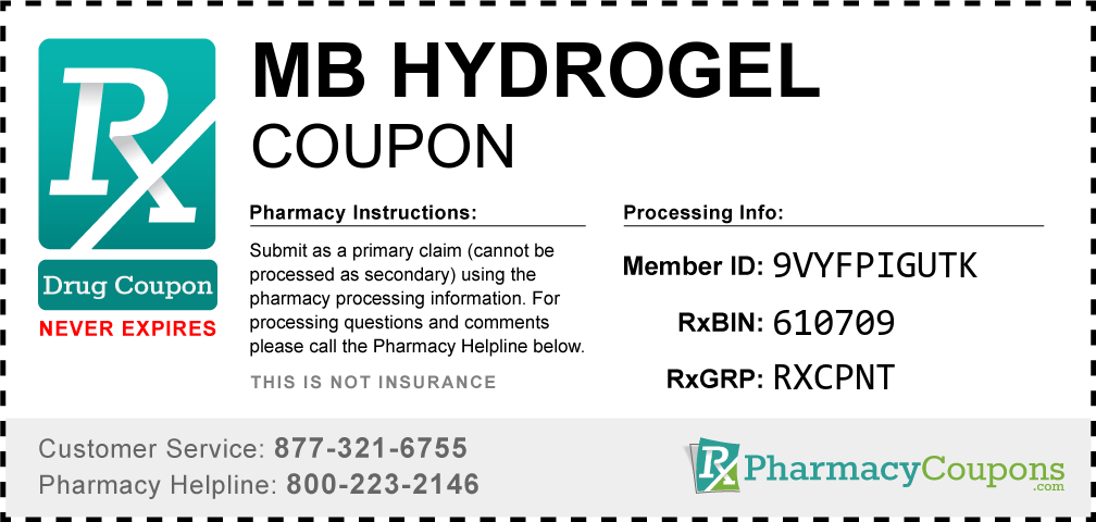 Mb hydrogel Prescription Drug Coupon with Pharmacy Savings