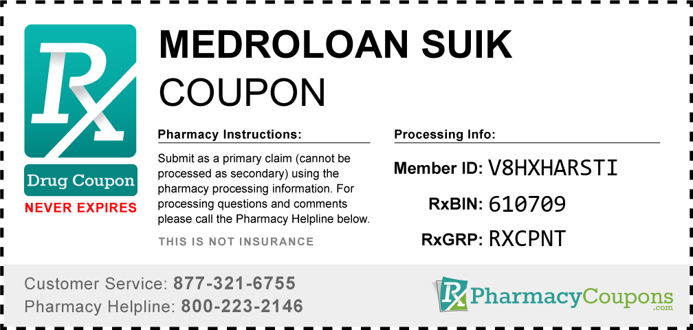 Medroloan suik Prescription Drug Coupon with Pharmacy Savings
