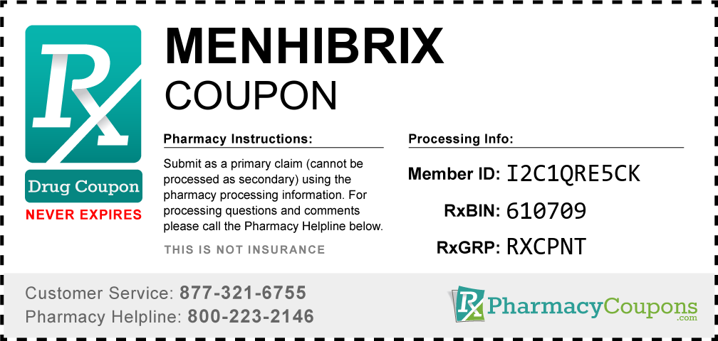 Menhibrix Prescription Drug Coupon with Pharmacy Savings
