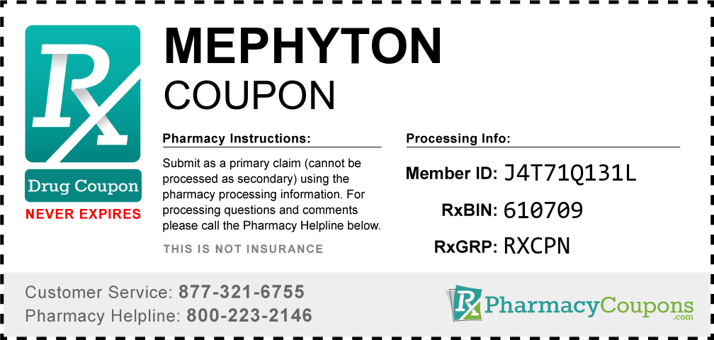 Mephyton Prescription Drug Coupon with Pharmacy Savings