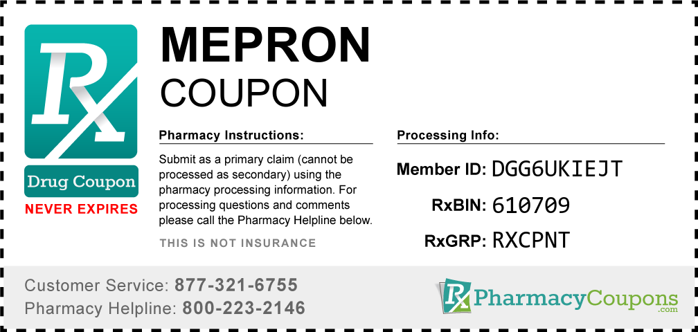 Mepron Prescription Drug Coupon with Pharmacy Savings