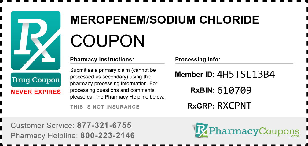 Meropenem/sodium chloride Prescription Drug Coupon with Pharmacy Savings
