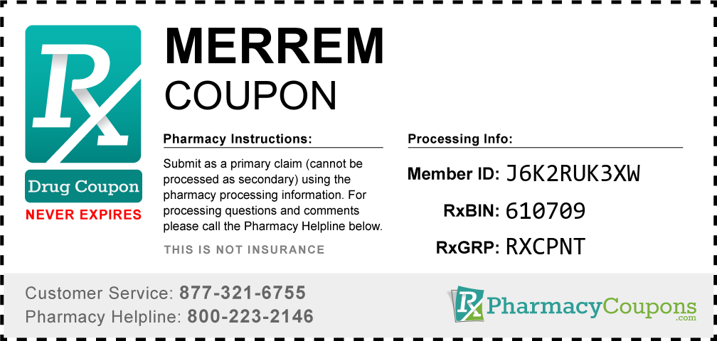 Merrem Prescription Drug Coupon with Pharmacy Savings