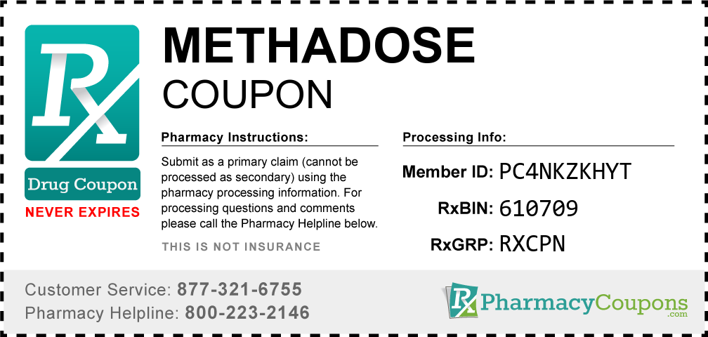 Methadose Prescription Drug Coupon with Pharmacy Savings