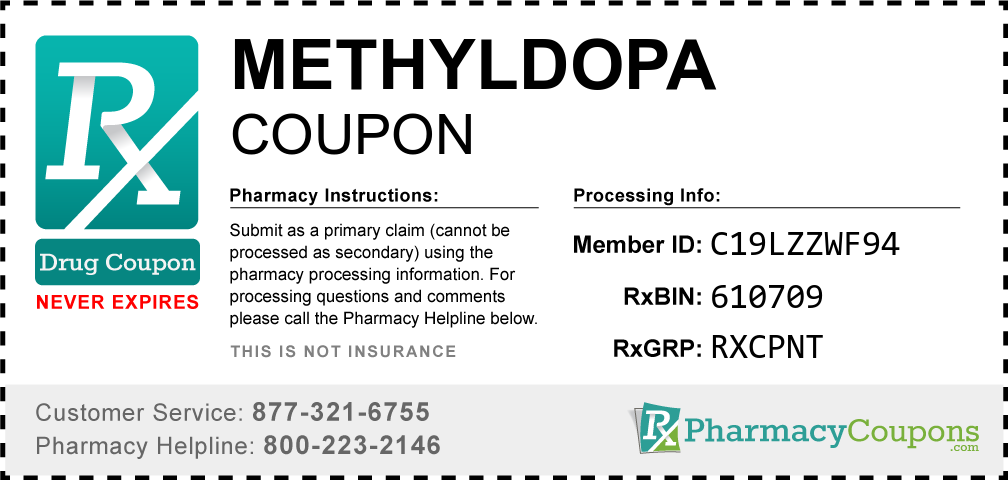Methyldopa Prescription Drug Coupon with Pharmacy Savings