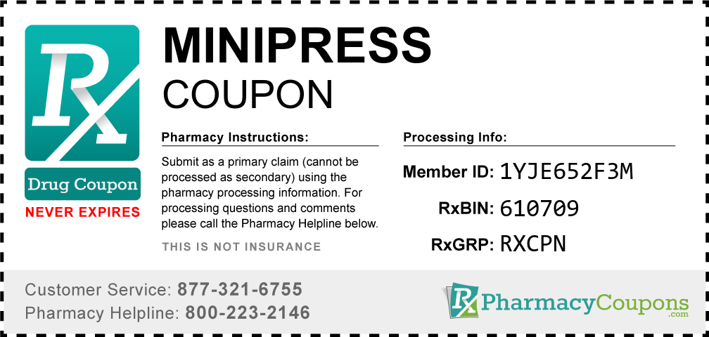 Minipress Prescription Drug Coupon with Pharmacy Savings