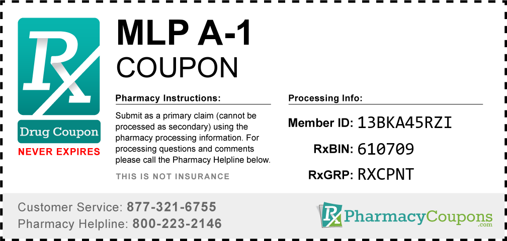 Mlp a-1 Prescription Drug Coupon with Pharmacy Savings