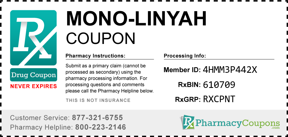 Mono-linyah Prescription Drug Coupon with Pharmacy Savings