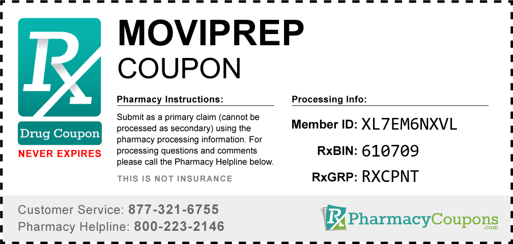 Moviprep Prescription Drug Coupon with Pharmacy Savings