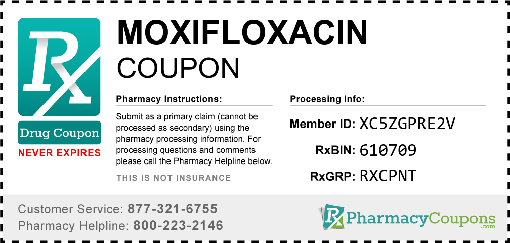 Moxifloxacin Prescription Drug Coupon with Pharmacy Savings