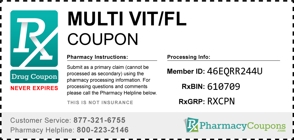 Multi vit/fl Prescription Drug Coupon with Pharmacy Savings
