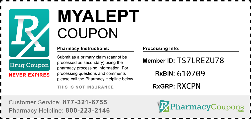Myalept Prescription Drug Coupon with Pharmacy Savings