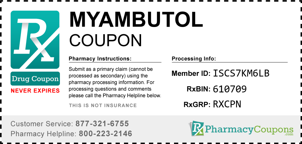 Myambutol Prescription Drug Coupon with Pharmacy Savings