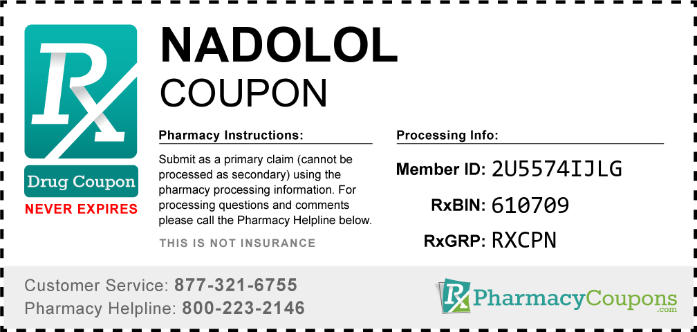 Nadolol Prescription Drug Coupon with Pharmacy Savings