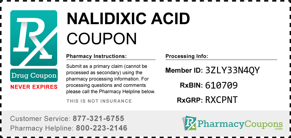 Nalidixic acid Prescription Drug Coupon with Pharmacy Savings