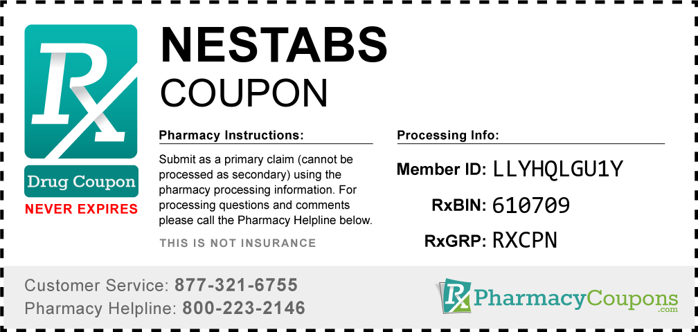 Nestabs Prescription Drug Coupon with Pharmacy Savings