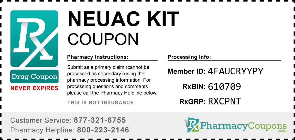 Neuac kit Prescription Drug Coupon with Pharmacy Savings
