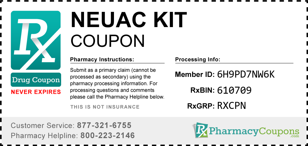 Neuac kit Prescription Drug Coupon with Pharmacy Savings