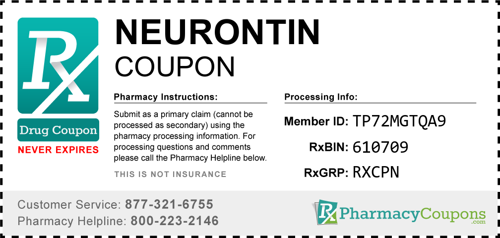 Neurontin Prescription Drug Coupon with Pharmacy Savings